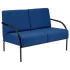 SPA 2 černý lak, látka BONDAI BN18 (6071) - látka modrá